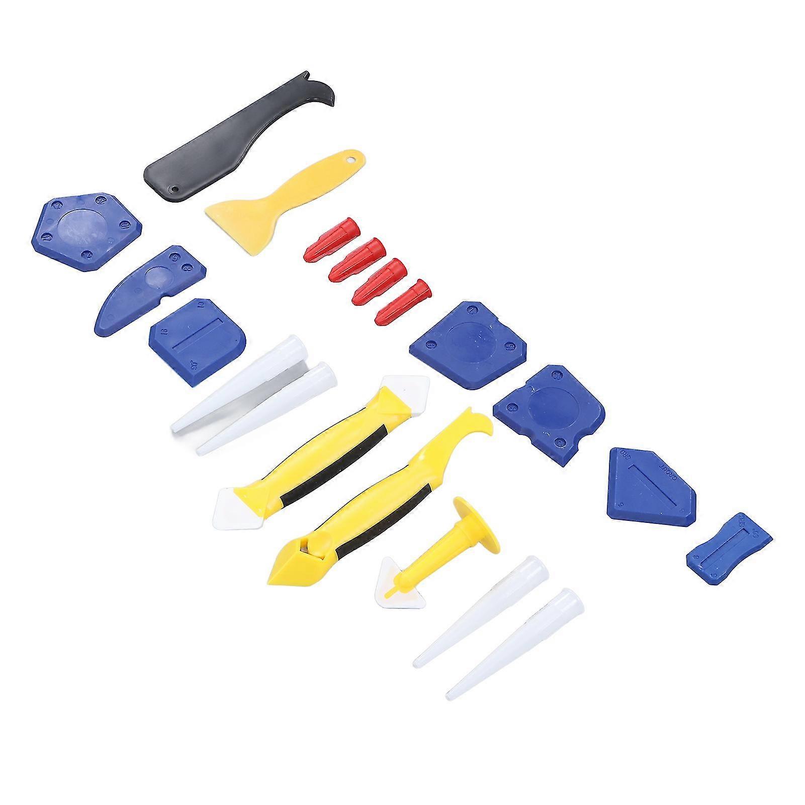 Sealant Remover Spreader Tool 20PCS Reusable Grouting and Finishing Scraper Set