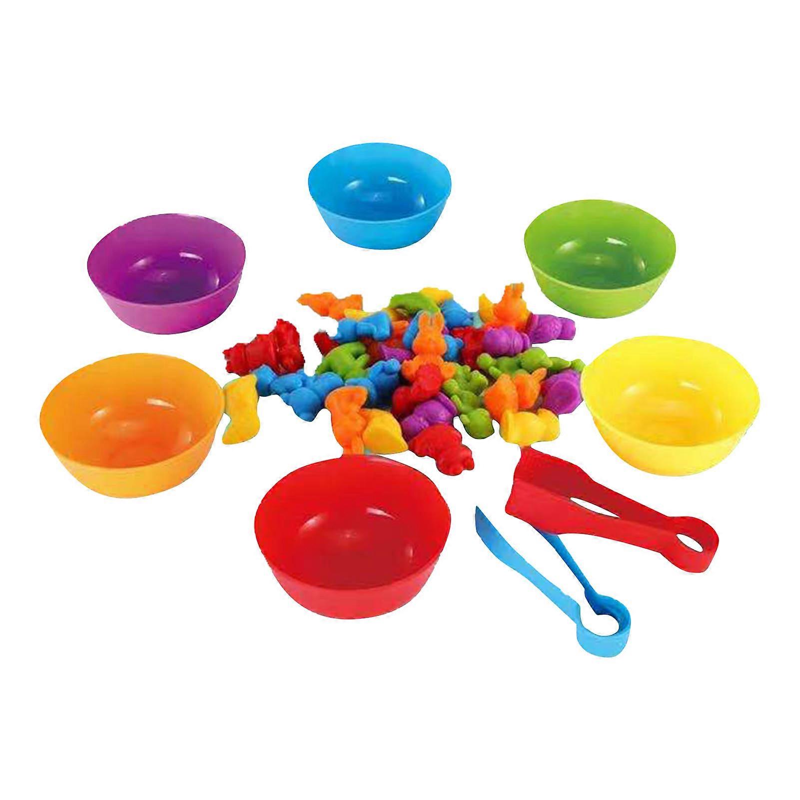 Children Counting Toy Toxic Free Educational Matching Game Kids Color Sorting Toy for Girls Boys Preschool Learning Cognition