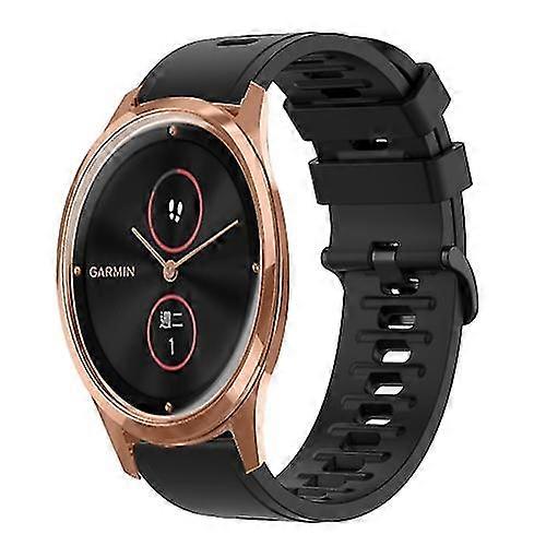 For Garminmove Luxe 20mm Solid Color Soft Silicone Watch Band HNKL
