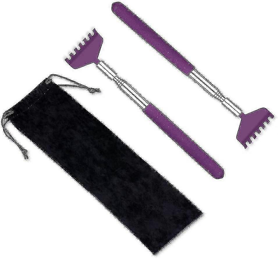 2 Pack Portable Extendable Back Er, mindre stål, purpleaespa