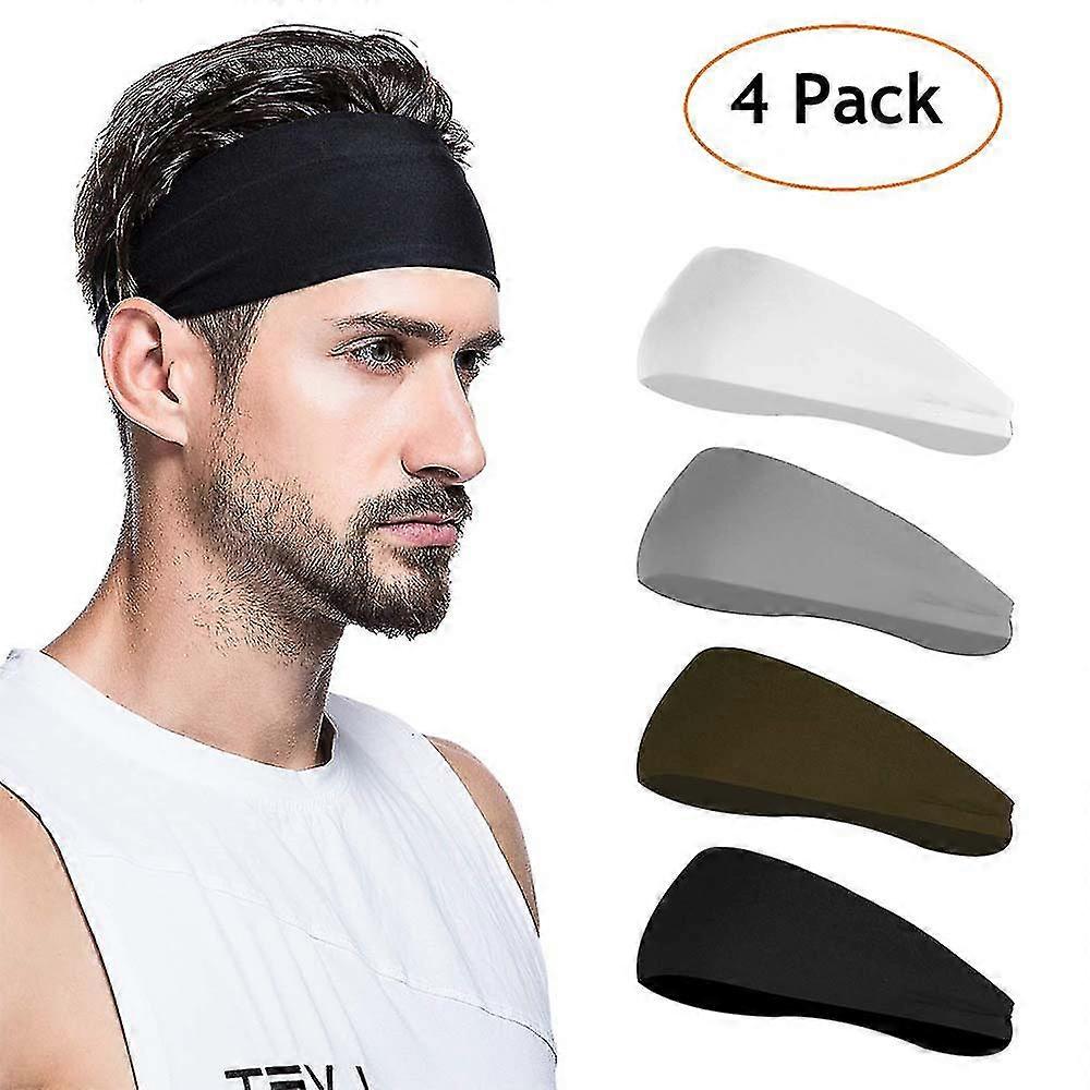 Light And Practical Mens Headband (4 Pack), Mens Sweatband And Sports