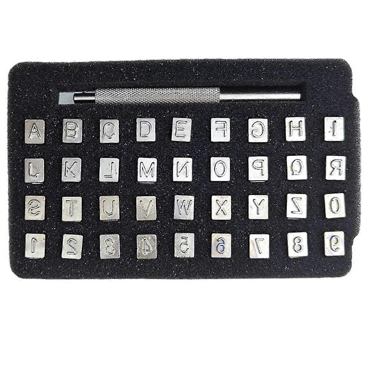Diy Leather Stamp Engraving Craft Tools, Alphanumeric Stamp Leather Craft,3mm