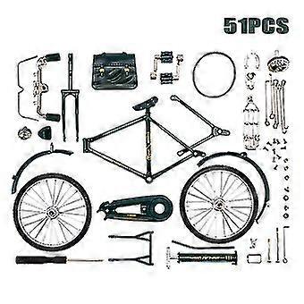 DIY Retro Bicycle Model Ornament for Kids, 1:10 Simulation Mini Bicycle Model Scale Kit with Inflator and Briefcase, Finger Bike Models Toys