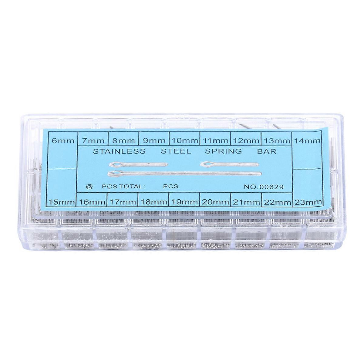 360pcs Stainless Steel Watch Band Link Cotter Spring Bars Tools in 18 Different Sizes - 6mm-23mm (Silver)