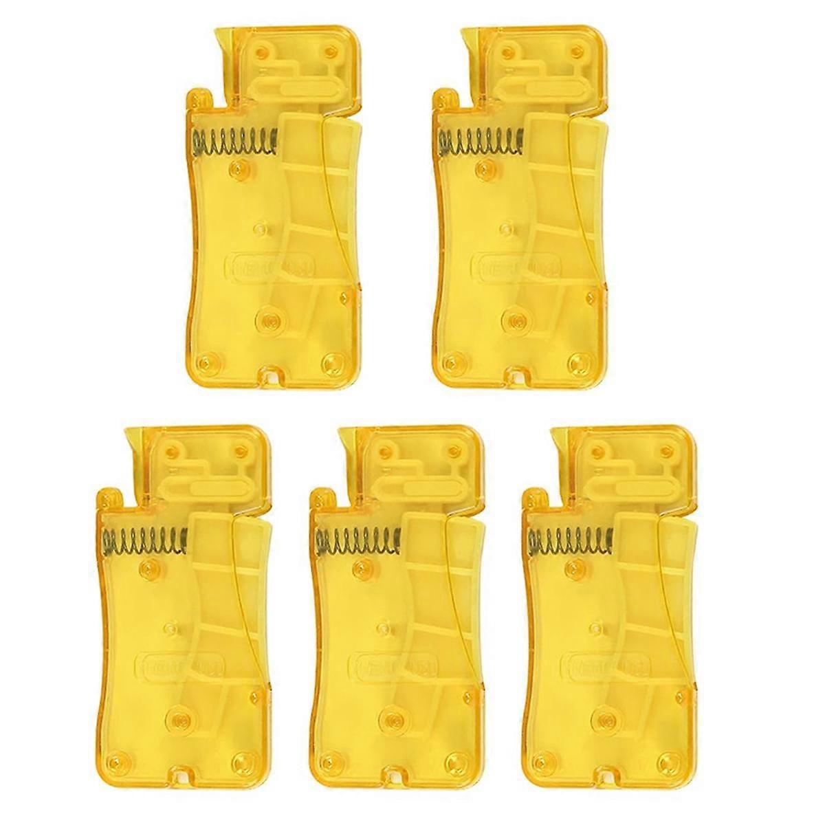 Auto Needle Threader for Hand Sewing,New Simple Needle Threader, Easy to Use Needle Threaders Tool,Yellow 5pcs
