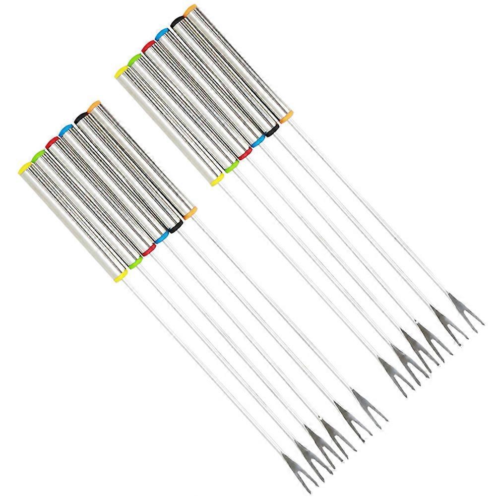 12個24cmステンレス鋼食器フォンデュフルーツデザートフォークキッチンバーツール