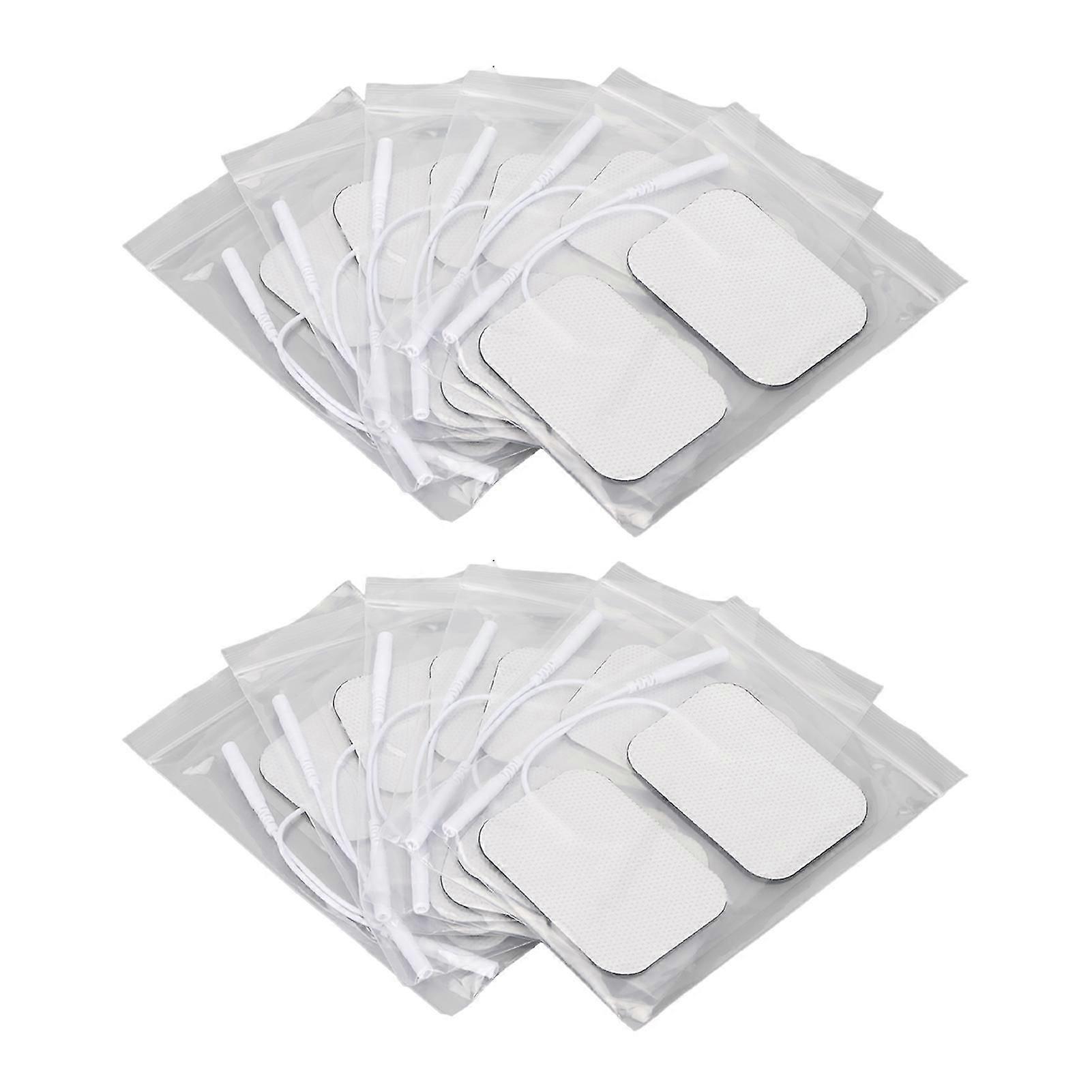 24pcs Rectangular Electrode Pad Self Adhesive Electrode Patch Replacement Accessory For Tens Machine 2mm