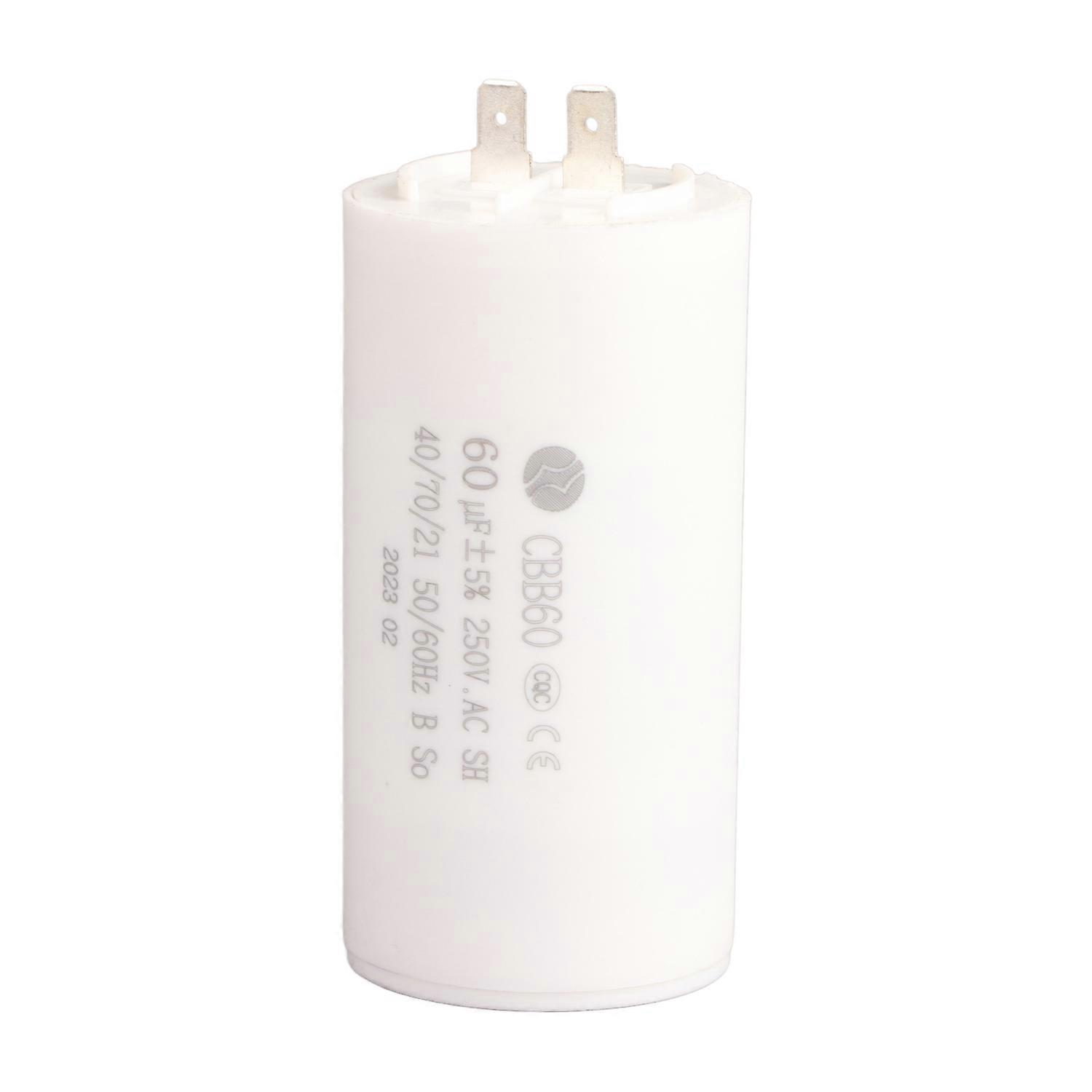 CBB60 Cylinder Shaped Run Capacitor AC 250V 60uF 50/60HZ for Motor Pump