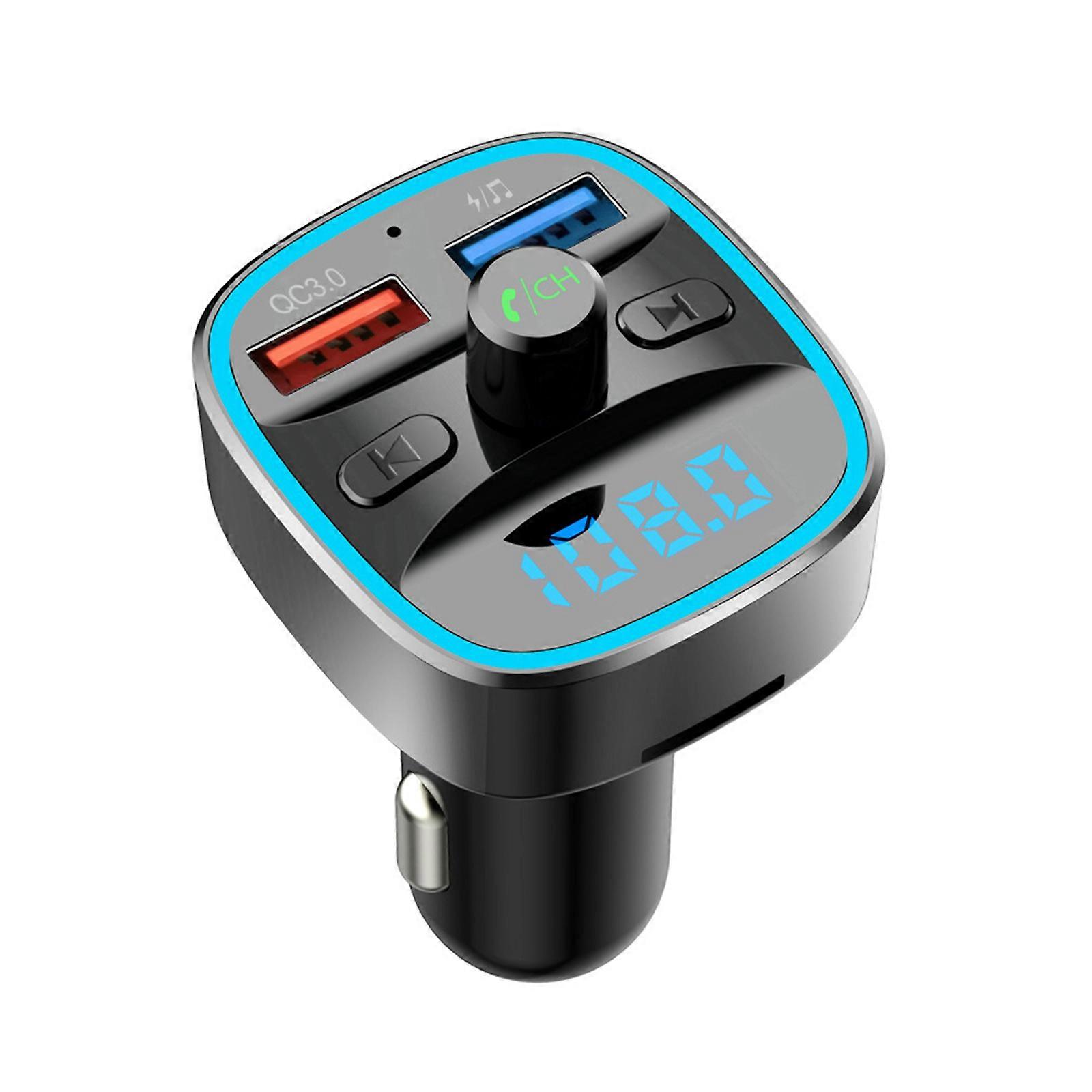 Hands-Free Calling: FM Transmitter with Bluetooth & QC3.0 Car Charger