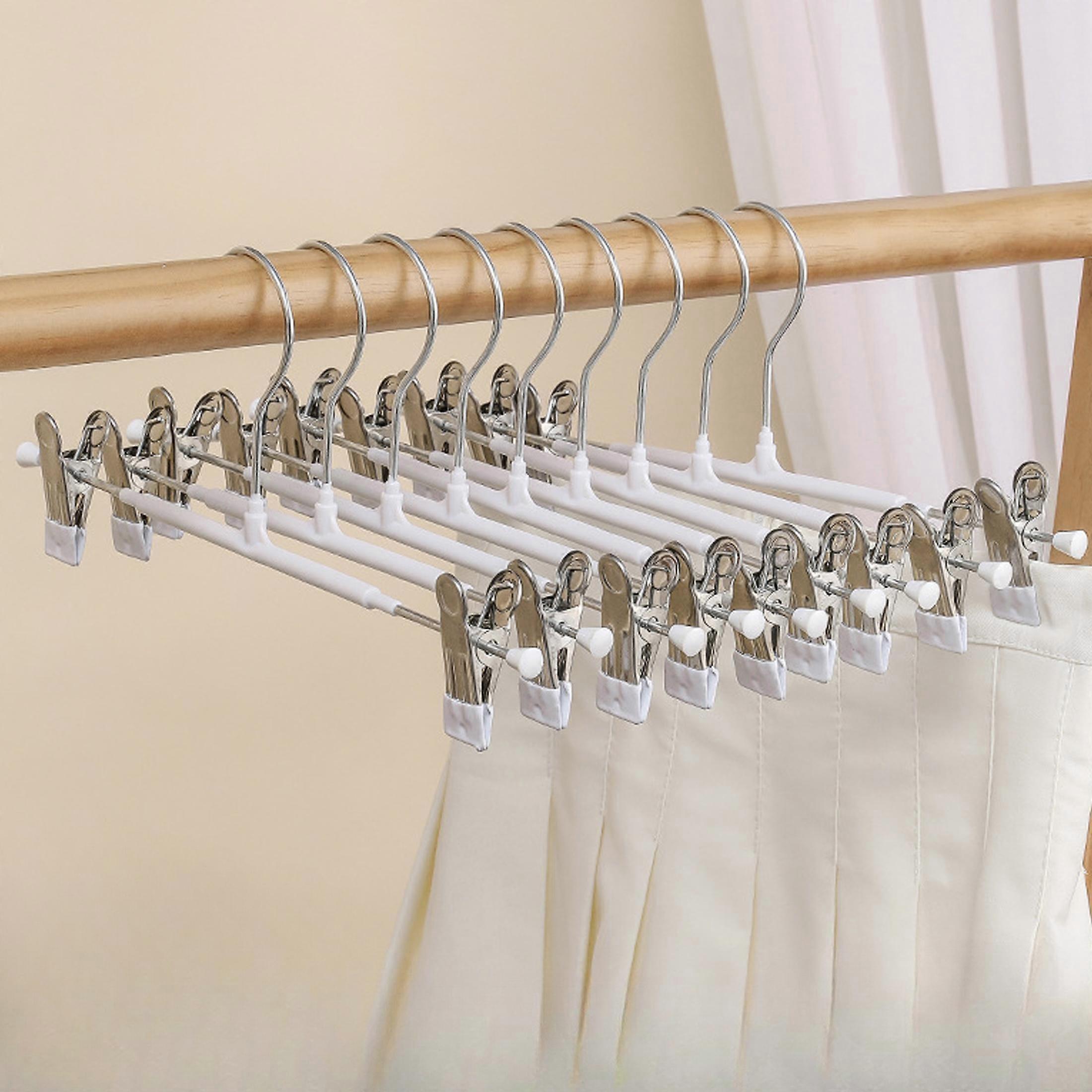 Trouser Clips for Home Use, Plastic Dipped Stainless Steel Non-slip Seamless Hanging Trouser Rack, Skirt Clip, Underwear Storage Drying Hanger