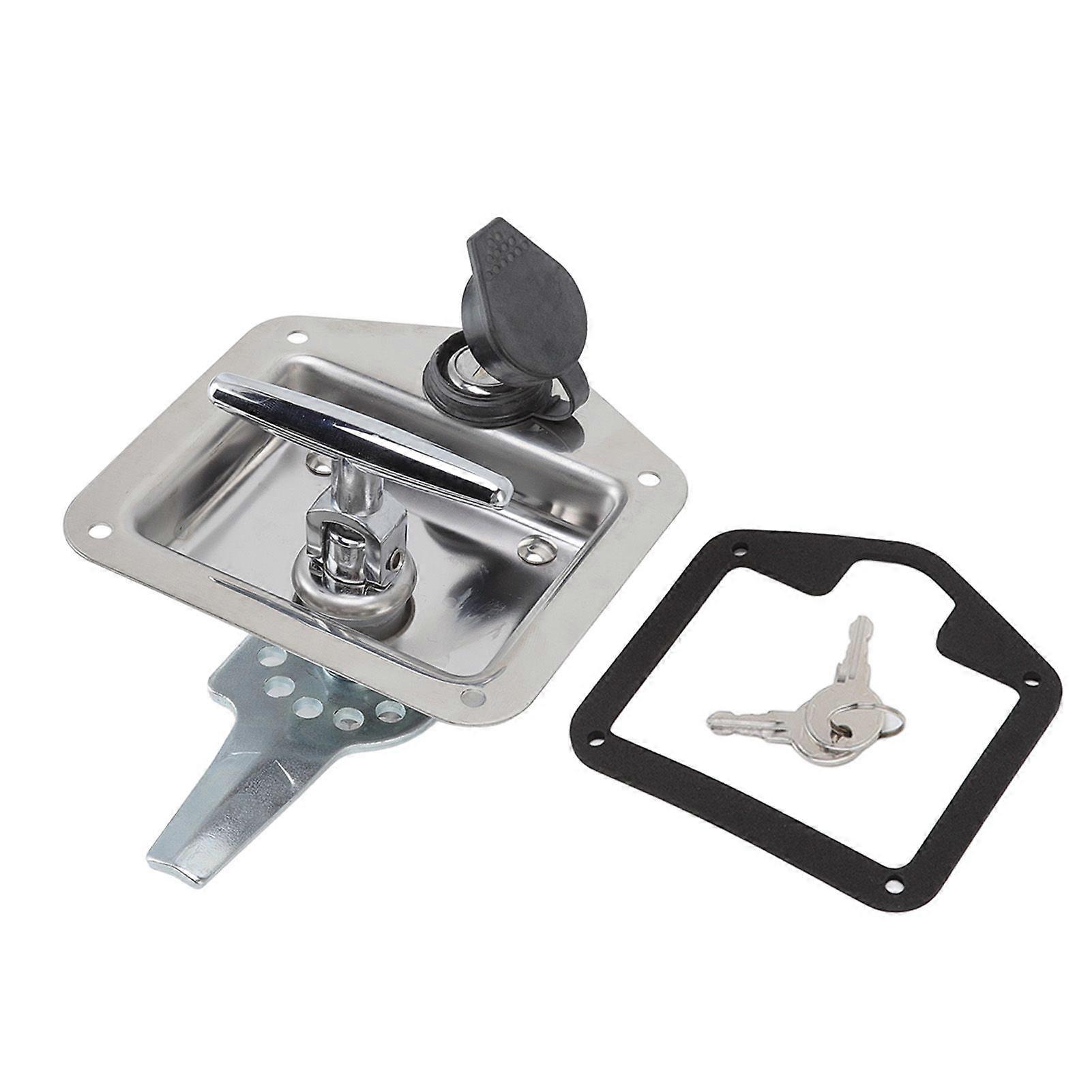 T Handle Latch Stainless Steel Polished Appearance Truck Toolbox Lock Tool Box Latch for Electrical Cabinets Toolboxes