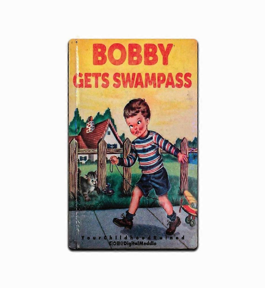 US Vintage Retro ón tábla ajtó fali dekoráció fém bár kocsma poszter BOBBY SWAMPASS