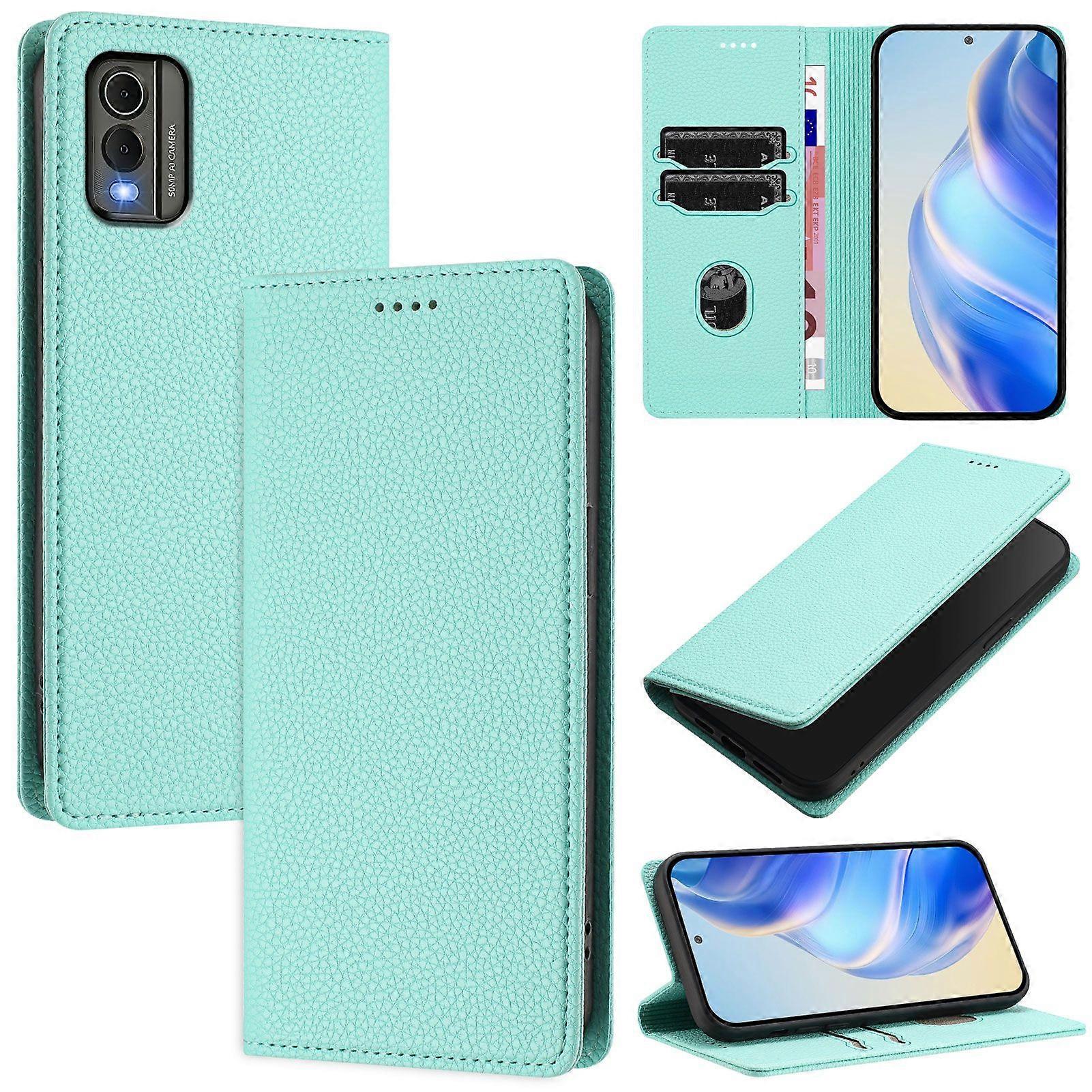Case for Nokia C32 Magnetic Closure Slim RFID Blocking Leather Wallet Phone Case with Card Slots Compatible with Nokia C32