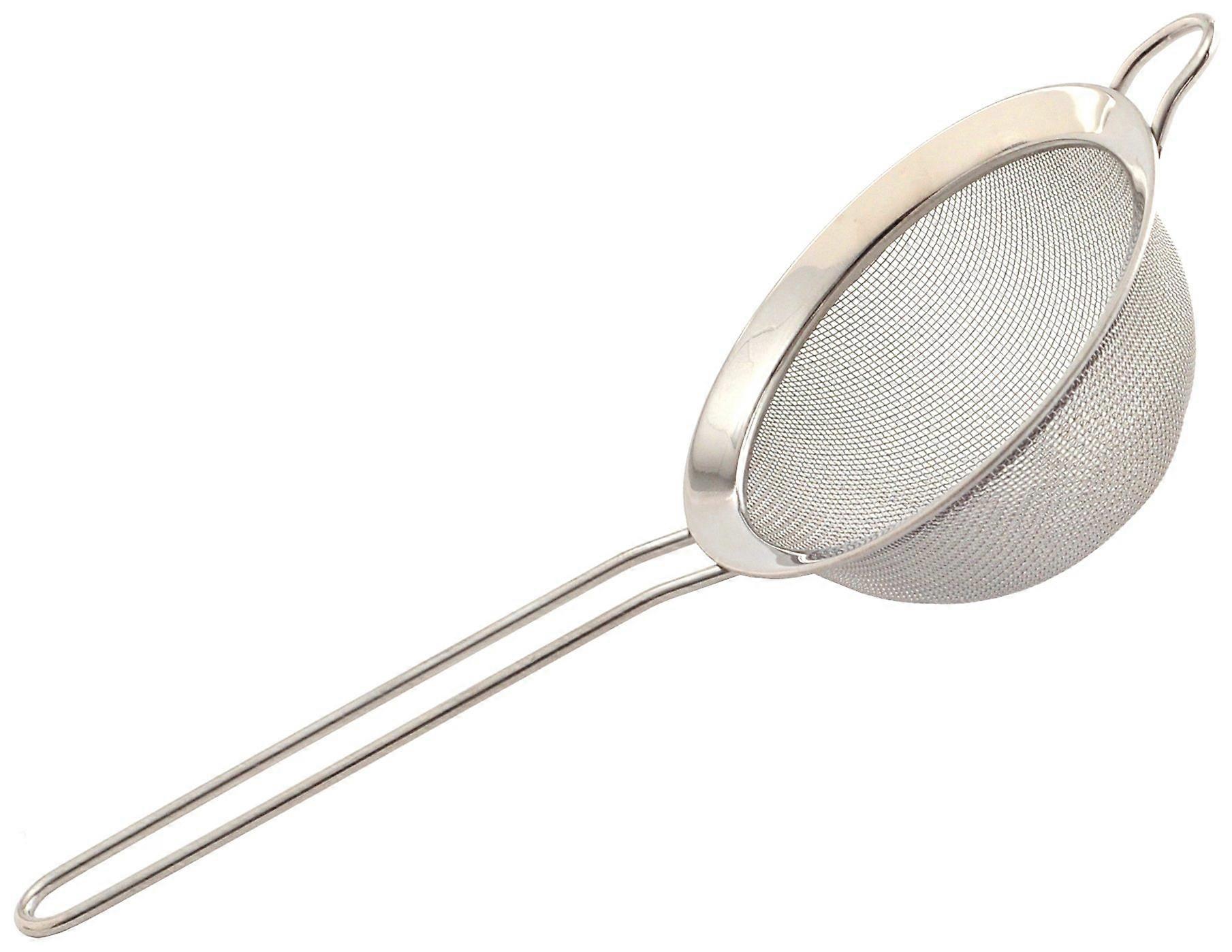 4-Inch Stainless Steel Fine Mesh Strainer for Kitchen Sifting, Filtering, and Draining Tasks