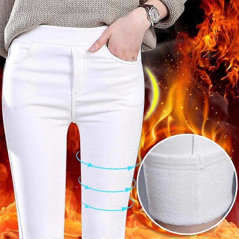Women's Leggings High Waist Slim Stretch Pencil Pants Large Size Plus Velvet Warm Winter Pants