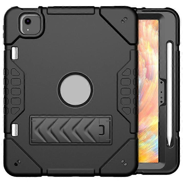 Compatível Para iPad Air 11 (2024) M2 Case Rugged Kickstand PC+TPU Tablet Cover com Slot para Caneta