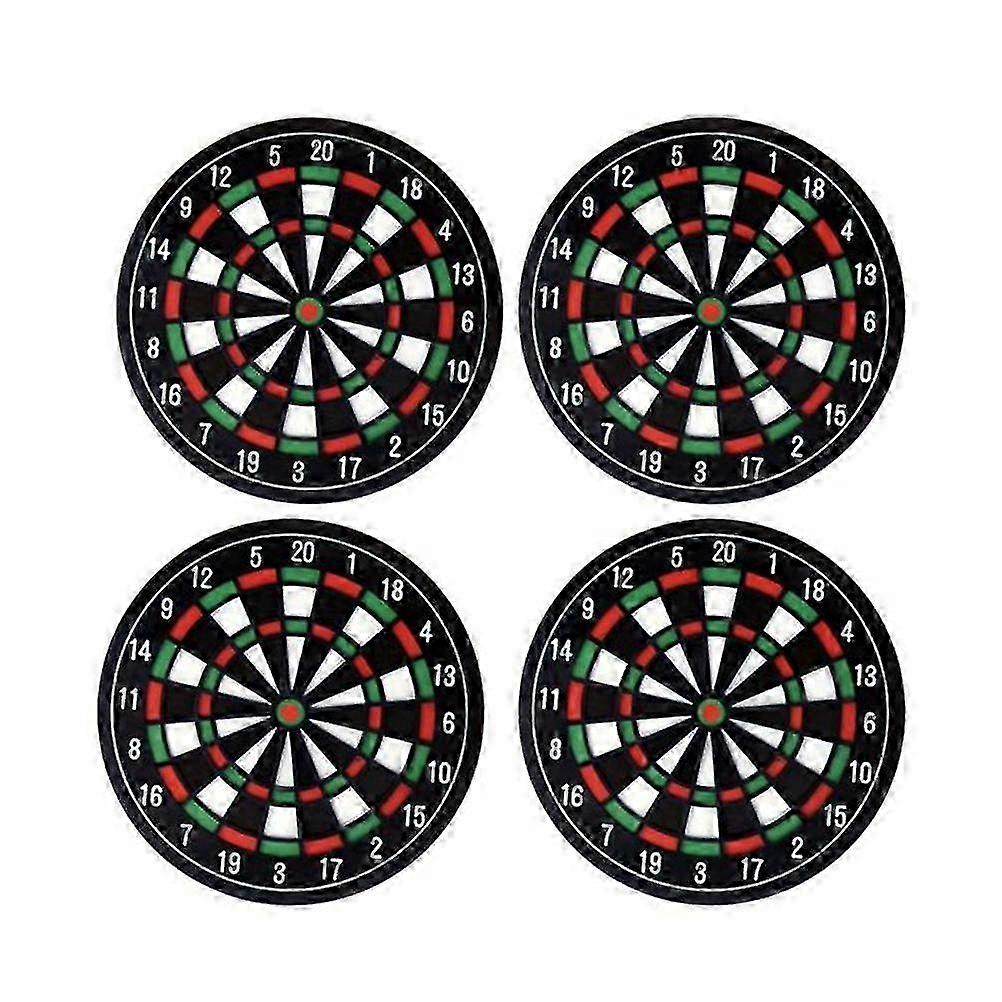 4 Pcs Heat-Resistant Dart Board Pattern Cup Mats - Creative Drink Pads