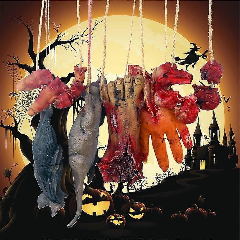 Horror Hanging Prop Terror Halloween Skull Necklace Skull Ghost Festival Trick Toy Haunted House Decorations Horror Scary Props