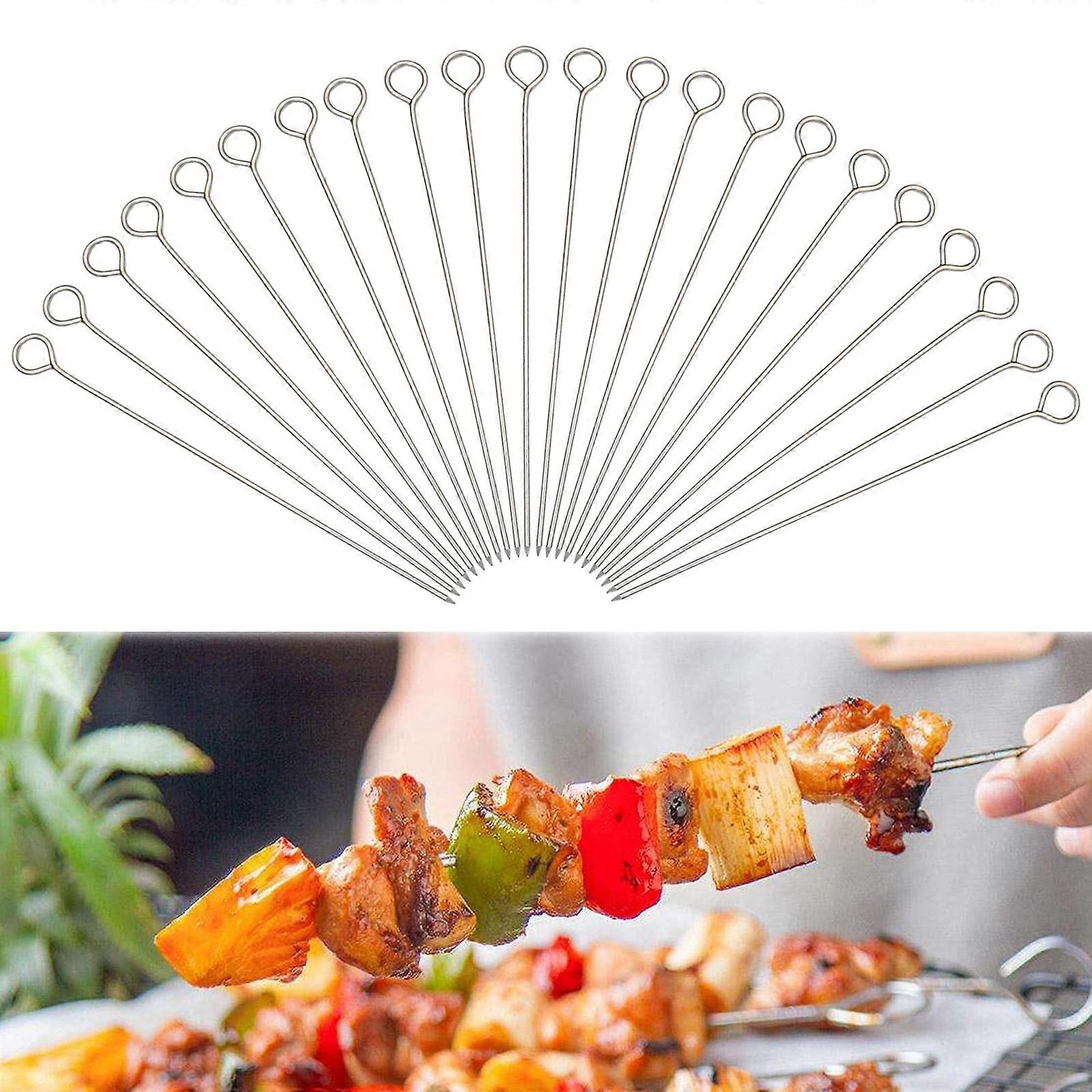 BBQ Metal Skewer, Stainless Steel Skewers, Reusable Skewers