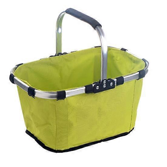 Foldable Shopping Basket Large Capacity Waterproof Aluminium Handle Design Shopping Basket with Side Pockets Picnic Basket