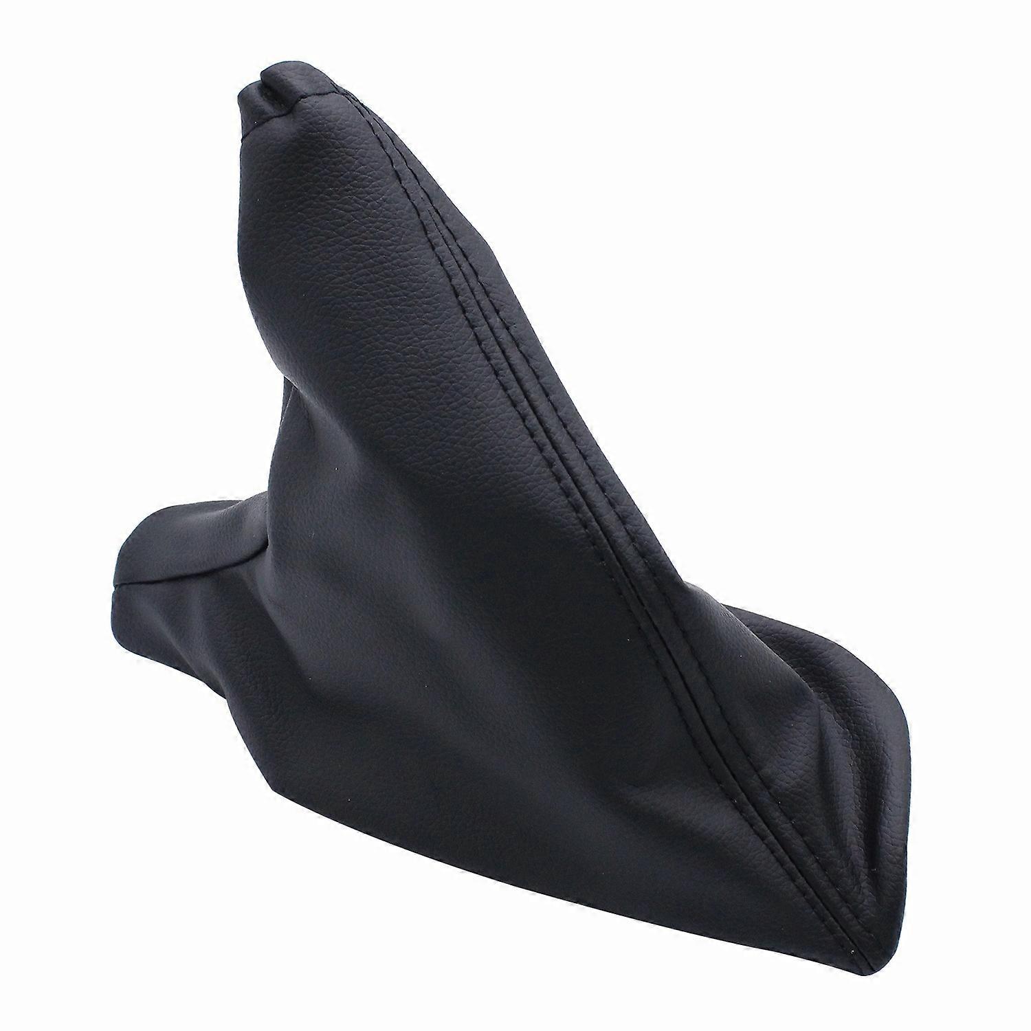 Car Shift Knob Shift Boot Shifter Gaiter Boot Hand Brake Cover Black Leather Replacement for Ford Fa