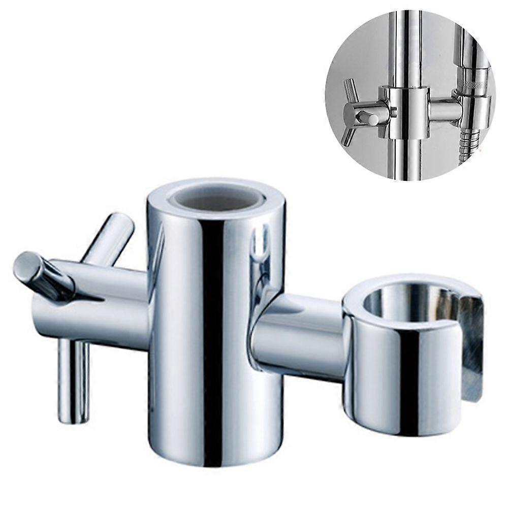 Hand shower bracket replacement For sliding bar height and angle adjustable. Shower head bracket made of solid brass, silver 24mm / 25mm