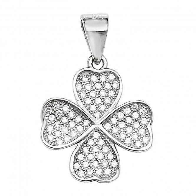 Acotis Silver Pendant Clover with Zirconia Stone G61008