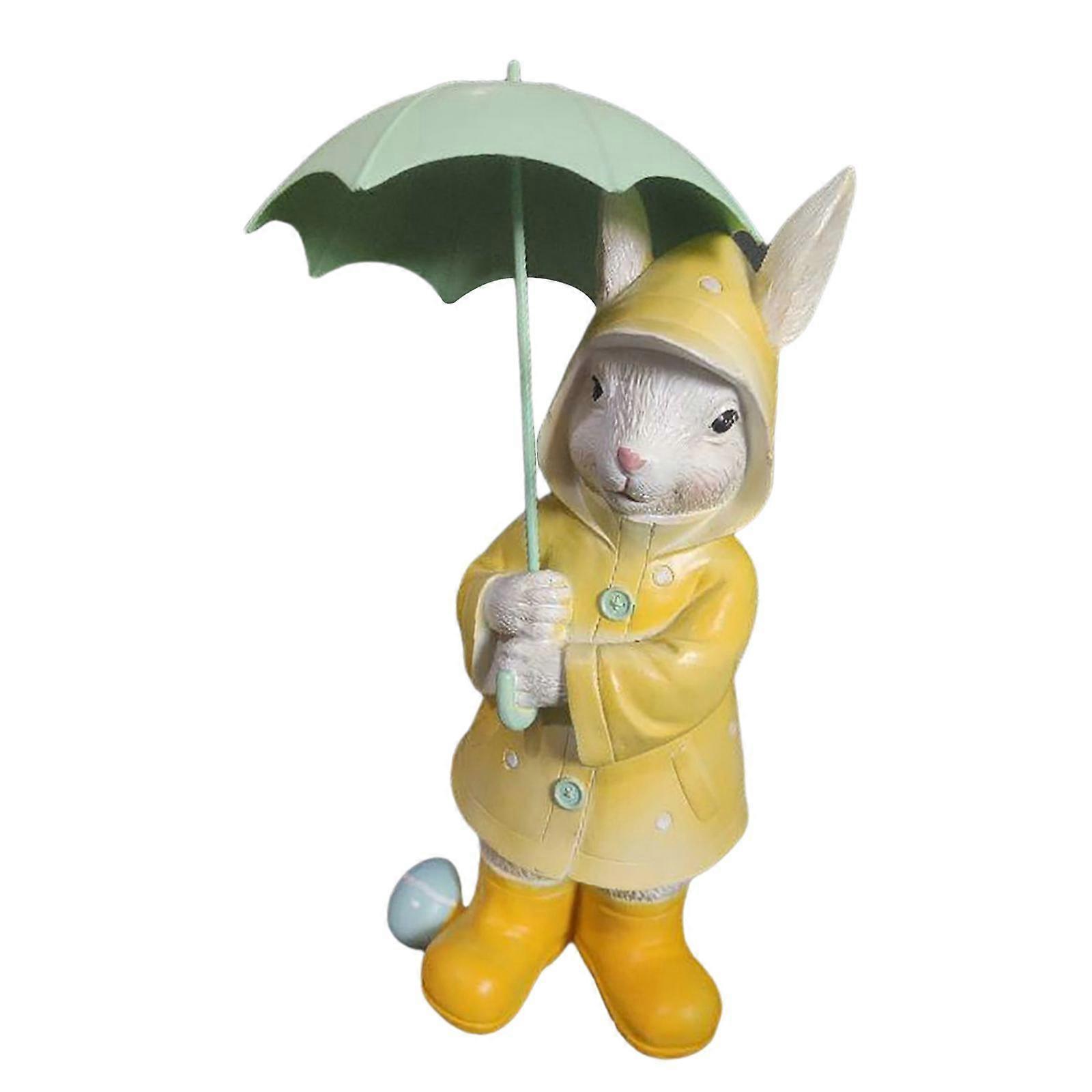 Easter Bunny Sculpture mini size garden Rabbit Statues for Easter Theme Party