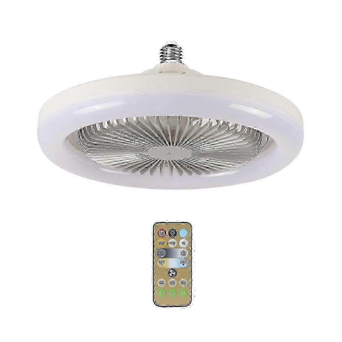 30w Ceiling Fan With Integrated Lights E27 Remote Ceiling Lighting Bedroom Switch Contr-b