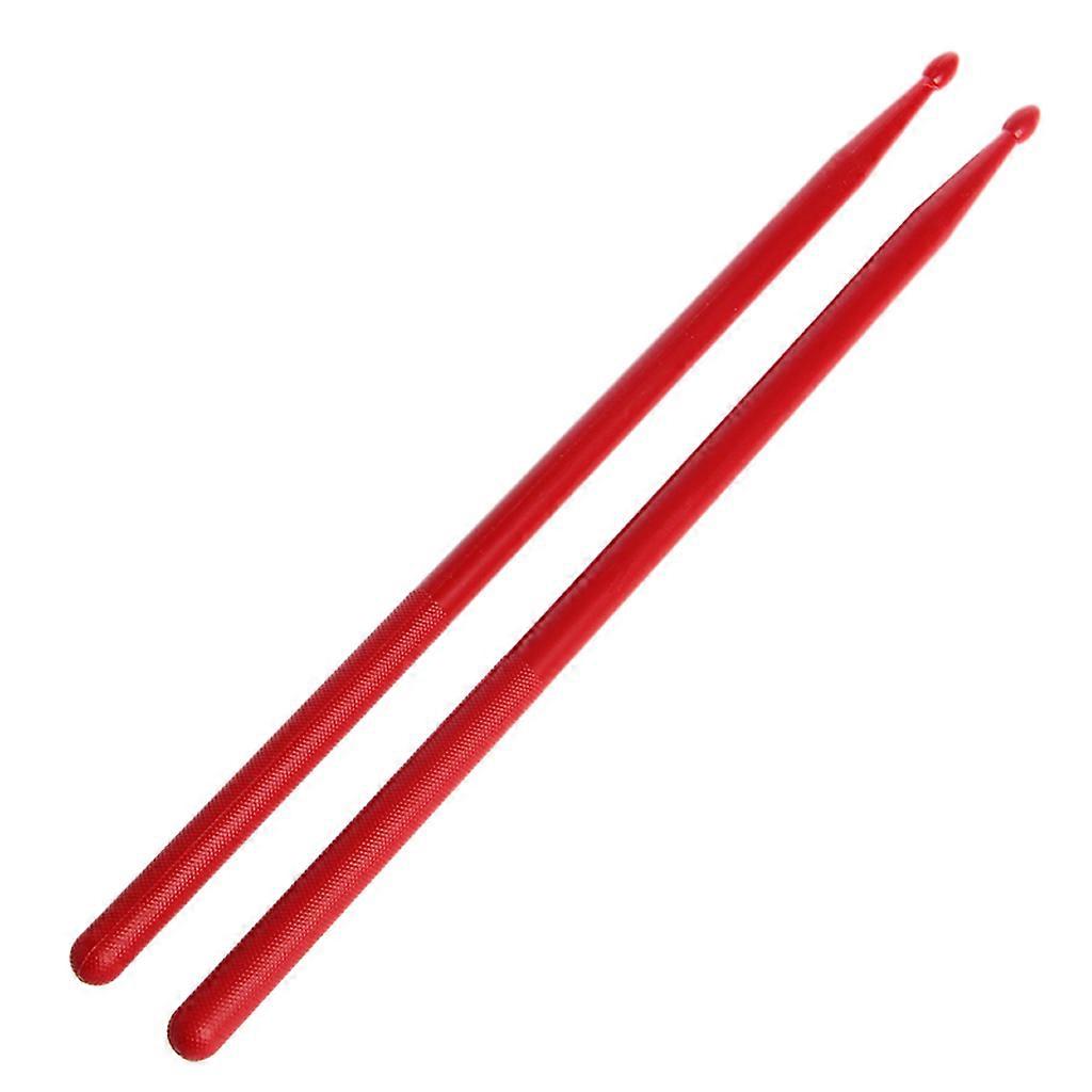 Nylon Drumsticks 2 Pcs 5A Classic Tip Drumstick Accessory Attachment for Professional Drumer Performance Props Red