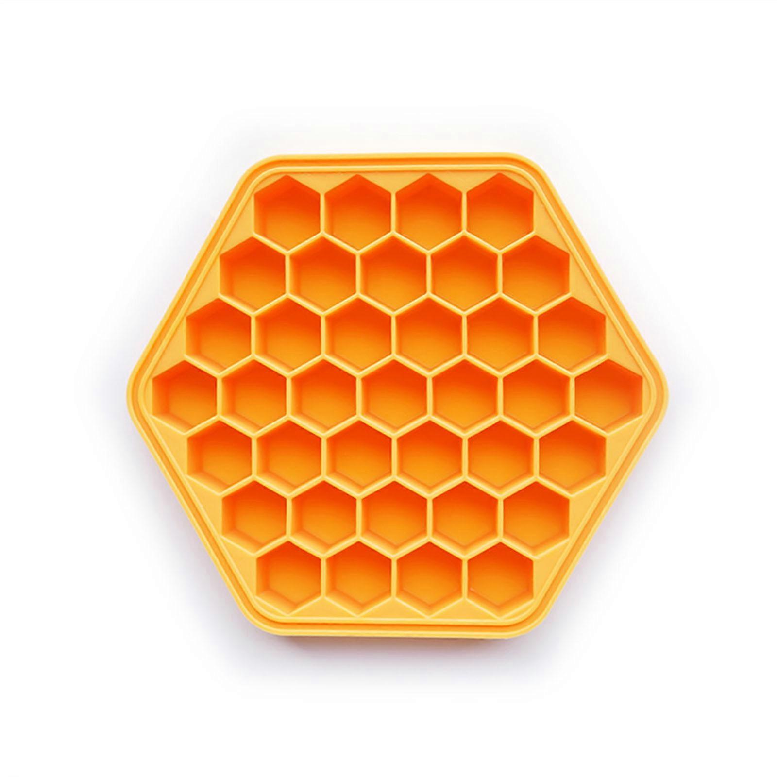 37 Grid Bee Honeycomb Ice Cube Tray Silicone Cake Chocolate Soap Icing Mold DIY