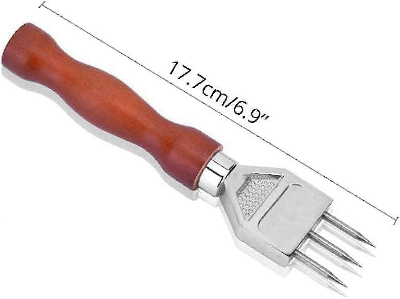 Ice Pick - Heavy Duty Ice Crusher With Solid Wood Handle, 304 Stainless Steel Three Prong Ice Breaker For Bartender Cocktail