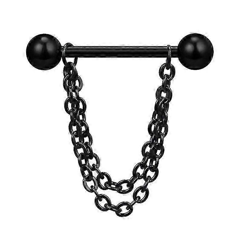 1st Mode Multilayer Chain Drop Nippel Bar Ring Skivstång Piercing Smycken