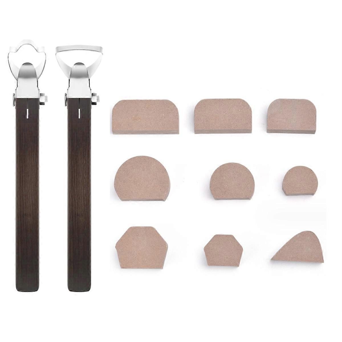 2Pc Pottery Carving Tools Sculpture ,9x Mug Handle Forms Molds