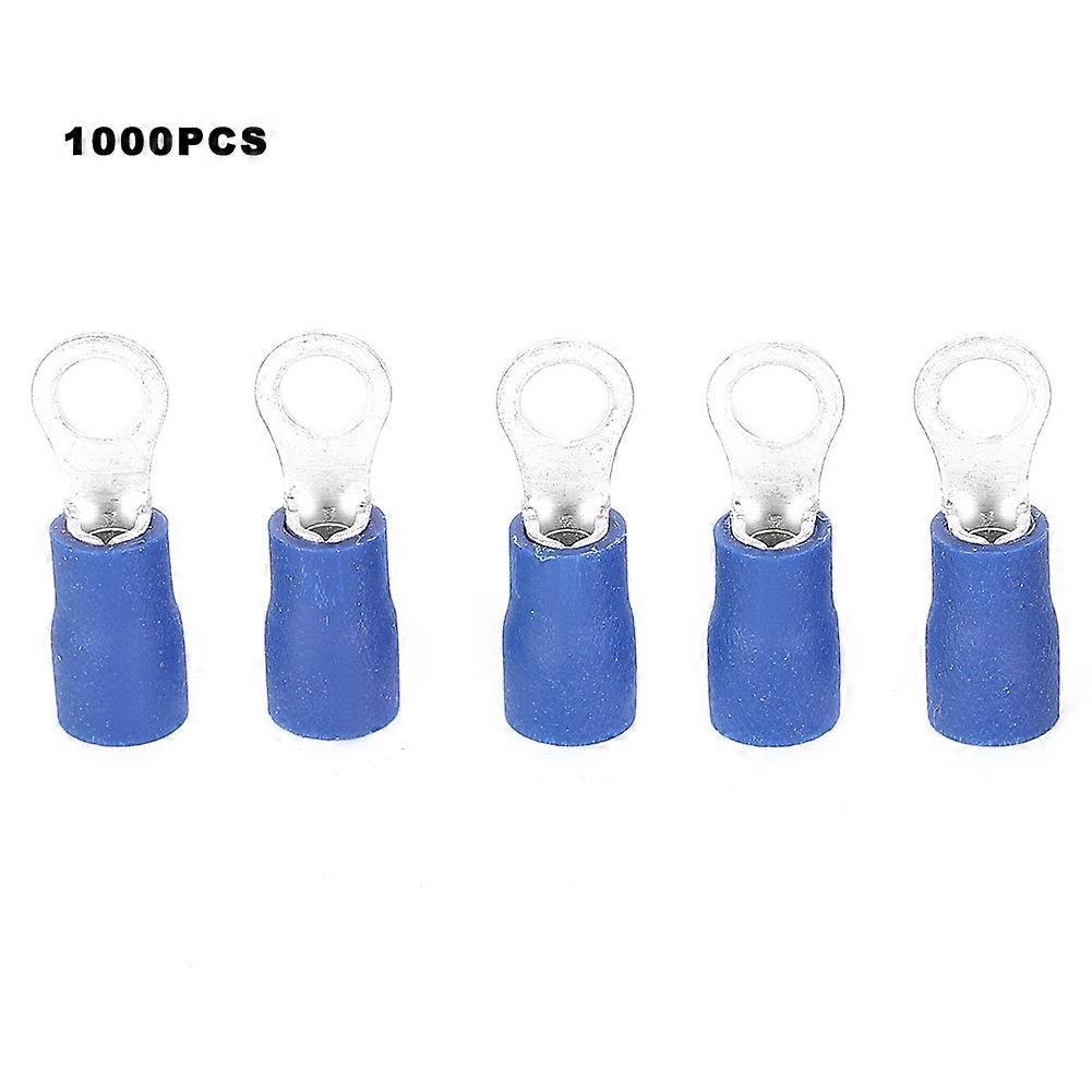 1000Pcs O-Type RV2-4 Red Copper Cold-Pressed Crimp Terminal Connectors for Electric Engineering