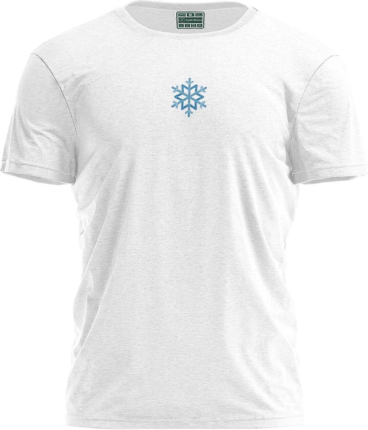 YC-Flatlock Stitch Crewneck White T-shirt: Chafe-Free Design