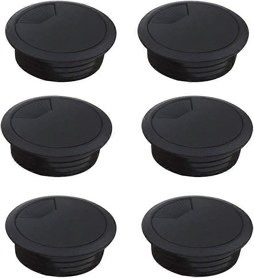 50mm Wire Cable Black Desk Grommet Cord, Plastic Eyelet Cable Com