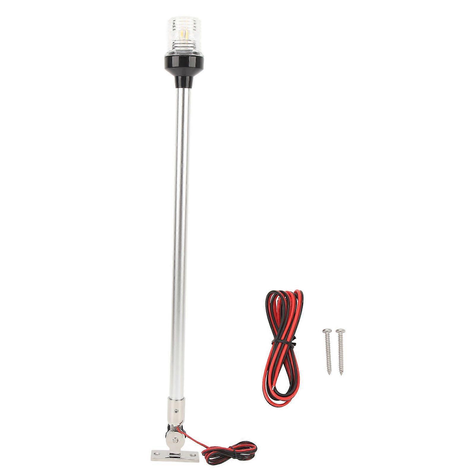 24インチLEDボートアンカーライト360度オールラウンド2NM視認性316ヨット用ステンレス鋼ナビゲーションアンカーライト