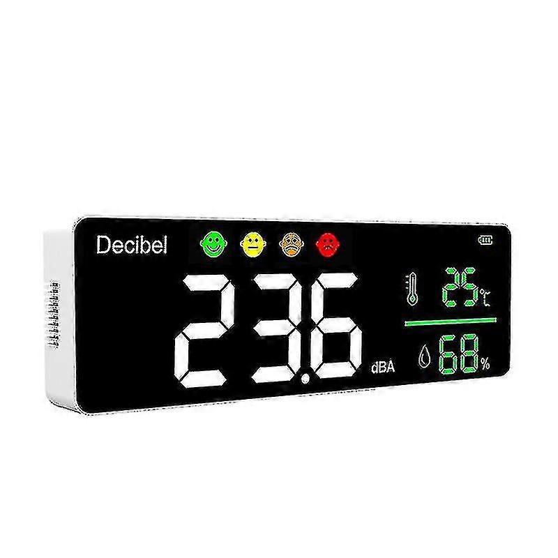 Dm1306d Digital Decibel Sound Meter Smart Noise Detector 30-130db Temperature And Humidity Monitor