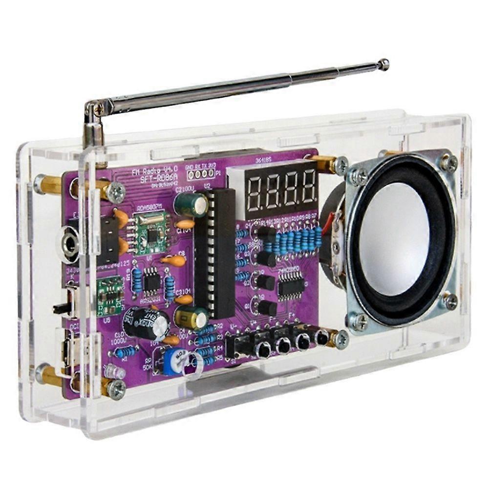 DIY FM Radio Electronic Radio Adjustable Frequency 87.5-108MHz