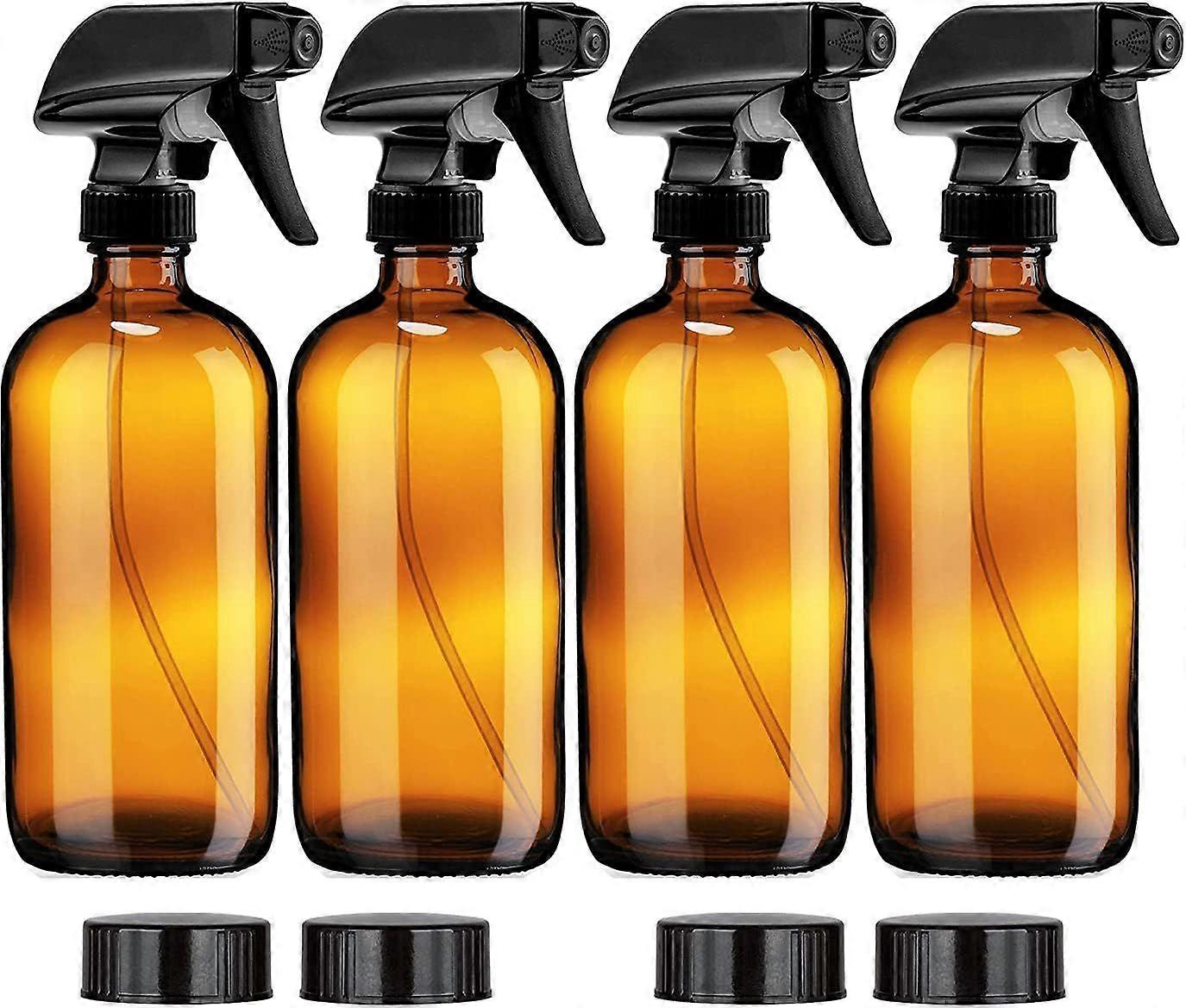 4 x 500ml amber glass spray bottles