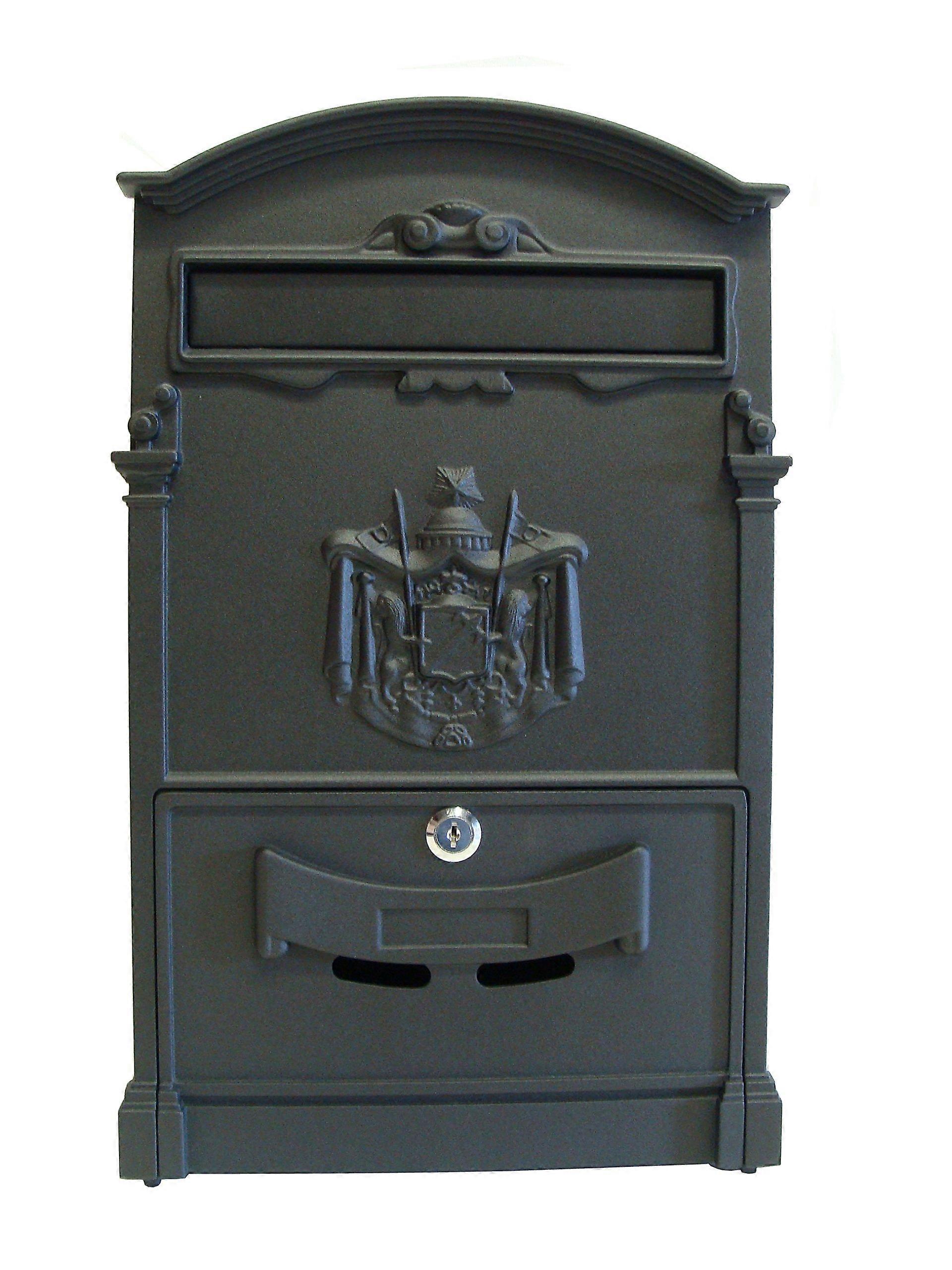 Locked Aluminum Mailbox, Multi-Colored, Weather-Resistant, Secure Design, Wall-Mountable, Stylish Modern Decor