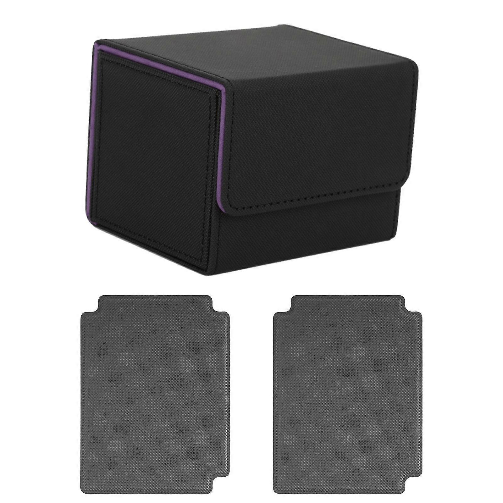 Trading Card Deck Box Cards Case Sturdy Game Cards Protector with 2 Dividers