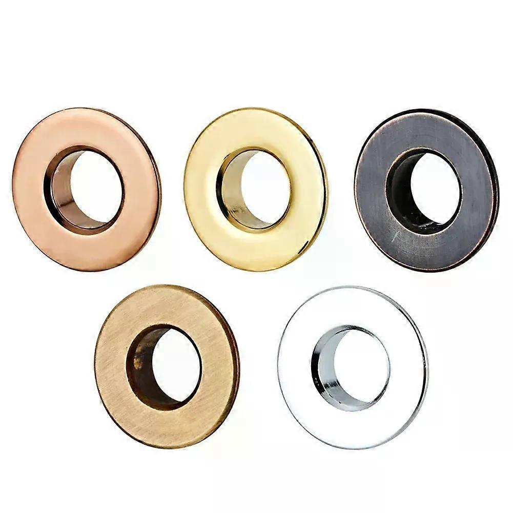Overflow Hole Decorative Cover Copper 1Pcs Sink Hole Round Overflow Cover Insert Black Basin Sink Bathroom Faucet Insert Ring