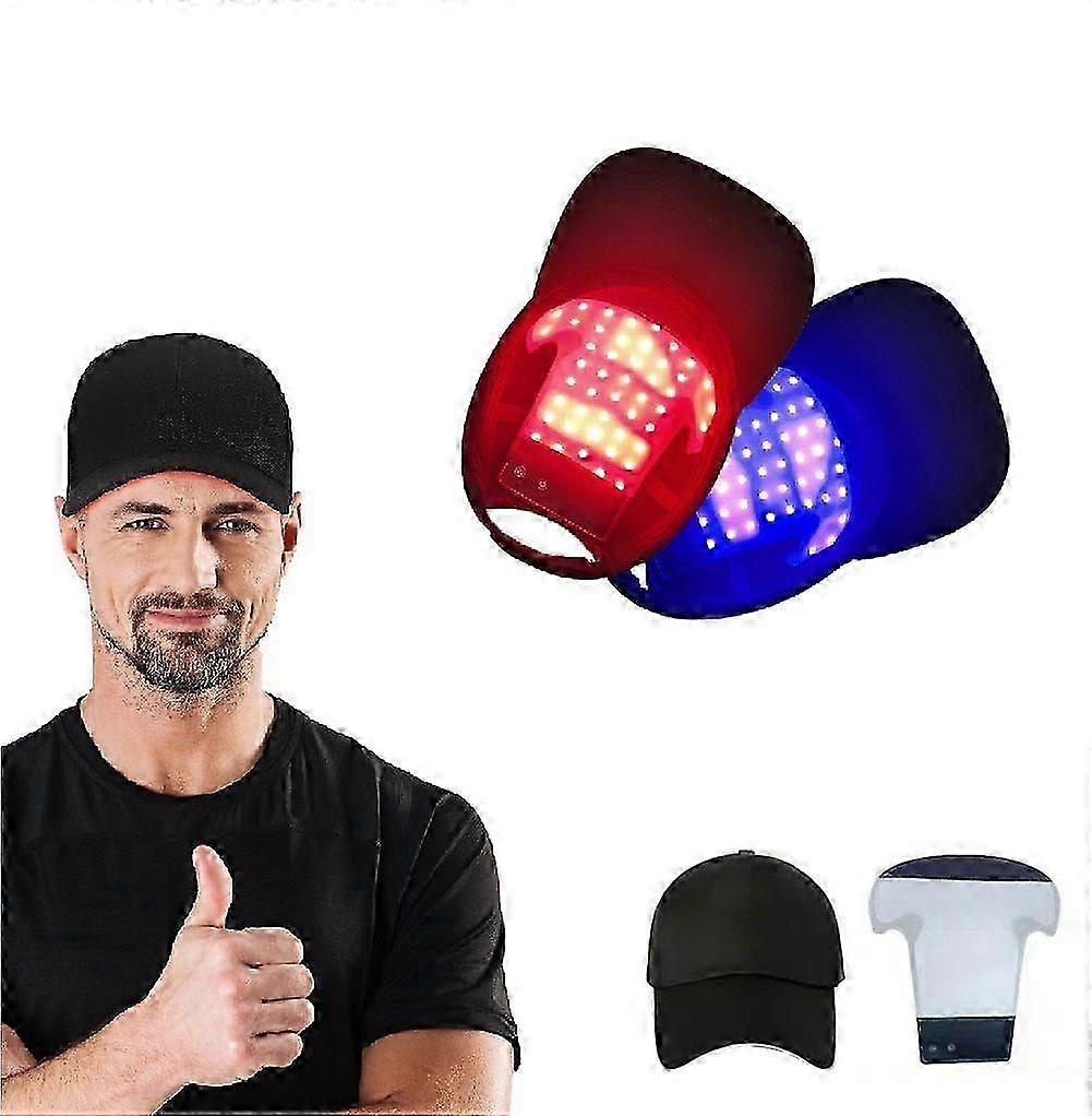 2025 Laserhårveksthette - 650nm rød/blå lysterapi LLLT hodebunnspleie, hårtapbehandling for menn og kvinner
