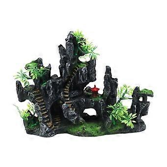 Aquarium Decoration Rockery Fish Tank Decor for Porch Garden Micro Landscape