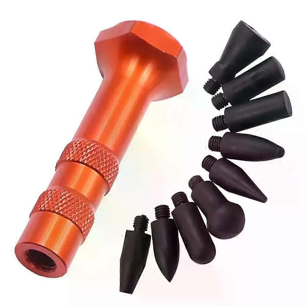 Car Dent Repair Pen D I Y Dent Repair Kit Metal Tap Down Pen With 9 Heads Tips Dent Removal Tools For Exterior Damage Minor Dent
