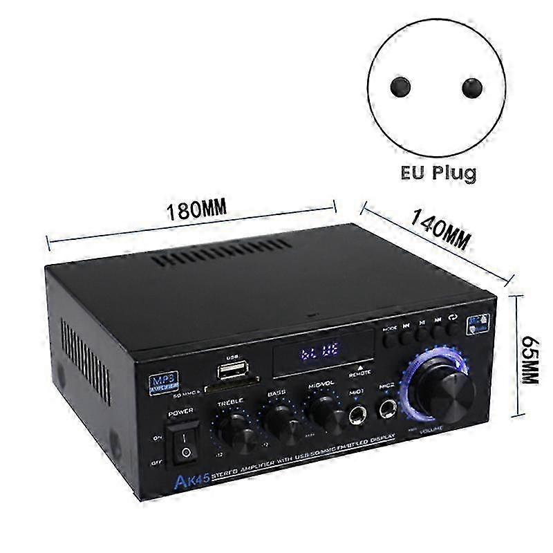 AK45 Digital Power Amplifier Power Amplifier Audio Two-Channel Power Amplifier Auto Supplies EU Plug - FFY