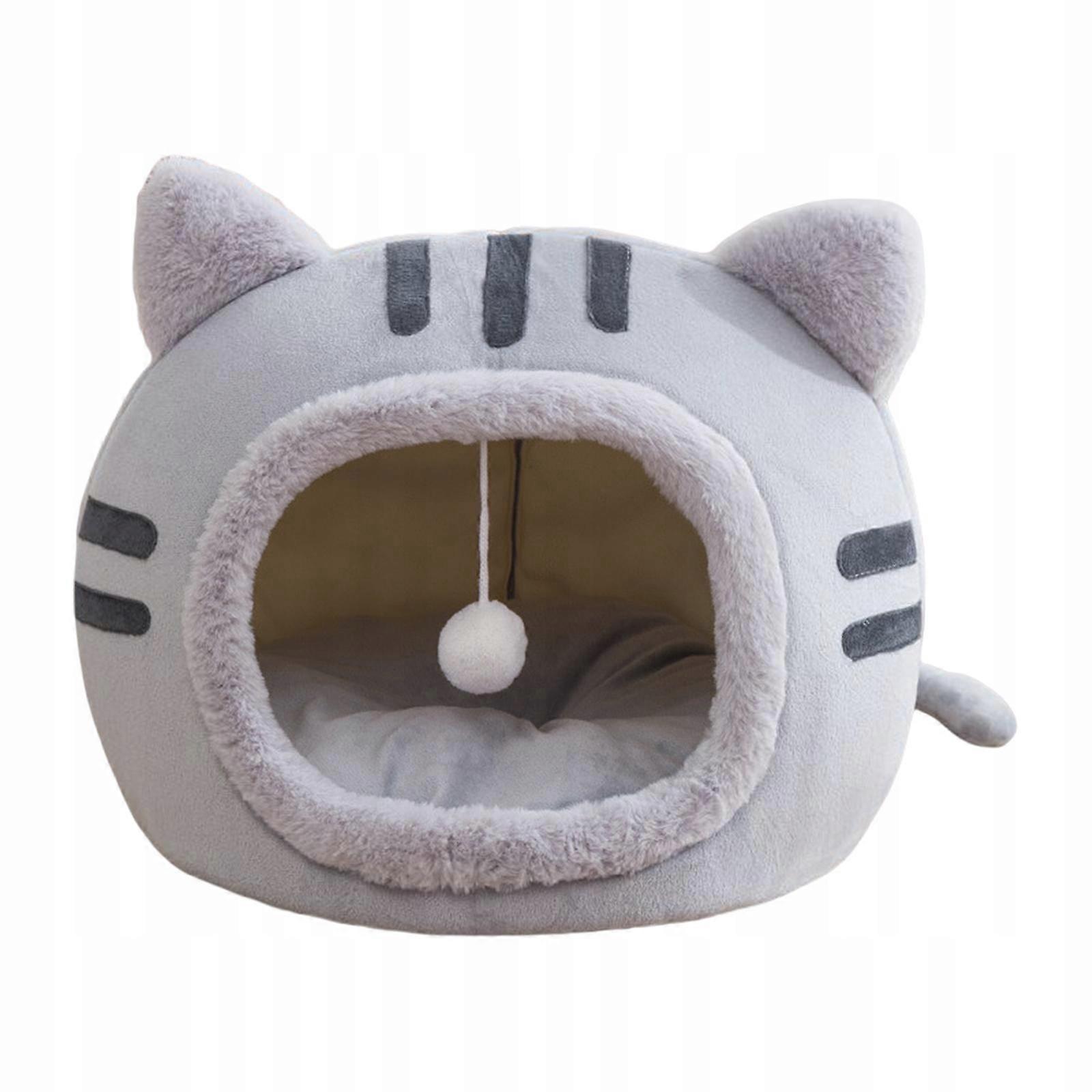 Soft Cat Beds Cave Warm Nest Semi-closed Dog Bed
