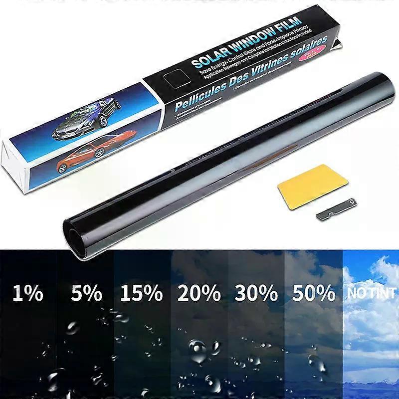1 Roll 50cm X 3m 1/5/15/25/35 Percent VLT Window Tint Film Glass Sticker Sun Shade Film Suitable for Car UV Protector foils Sticker Films